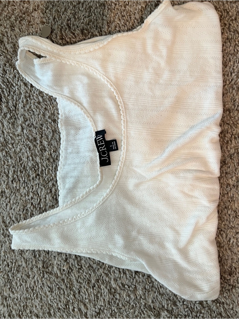 J. Crew Cream Knit Racerback Tank